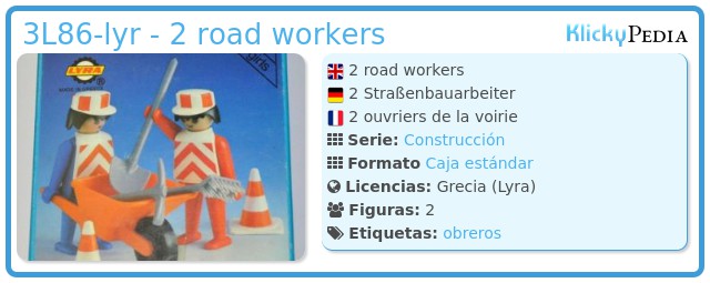 Playmobil 3L86-lyr - 2 road workers
