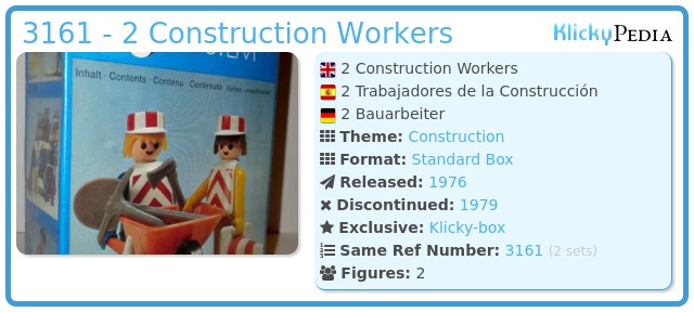 Playmobil 3161 - 2 Construction Workers