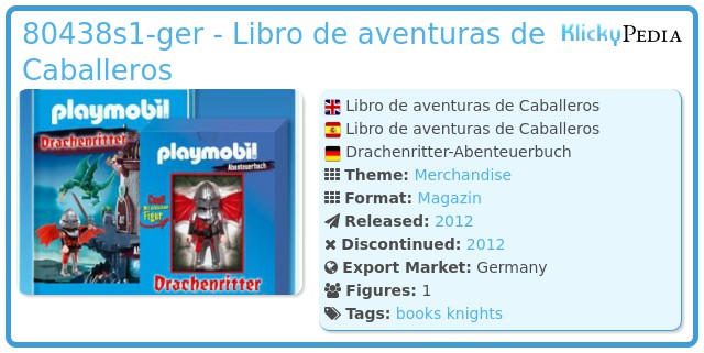 Playmobil 80438s1-ger - Libro de aventuras de Caballeros