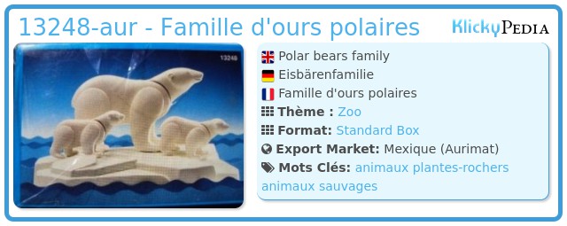 Playmobil 13248-aur - Famille d'ours polaires