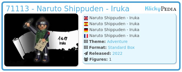 Playmobil 71113 - Naruto Shippuden - Iruka