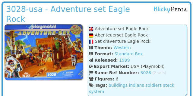 Playmobil 3028-usa - Adventure set Eagle Rock
