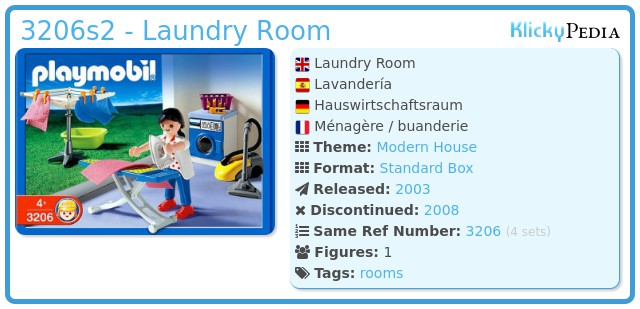 modern house-blue washing machine laundry room 3206 hotel 5271 Playmobil r291