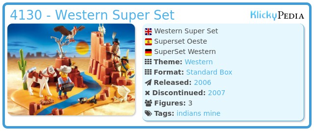 Playmobil 4130 - Western Super Set