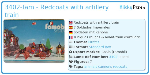 Playmobil 3402-fam - Redcoats with artillery train
