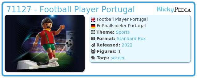 Playmobil 71127 - Football Player Portugal