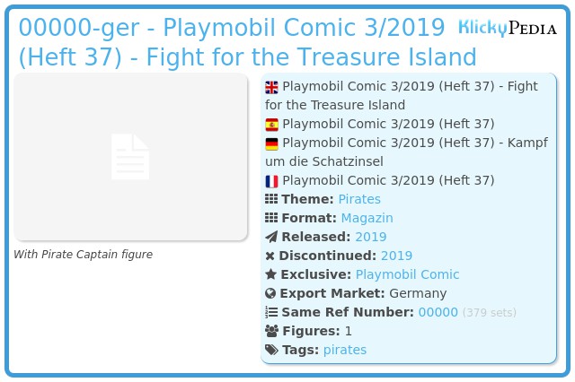 Playmobil 00000-ger - Playmobil Comic 3/2019 (Heft 37) - Fight for the Treasure Island