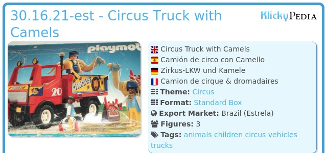 Playmobil 30.16.21-est - Circus Truck with Camels
