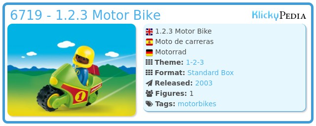 Playmobil 6719 - 1.2.3 Motor Bike