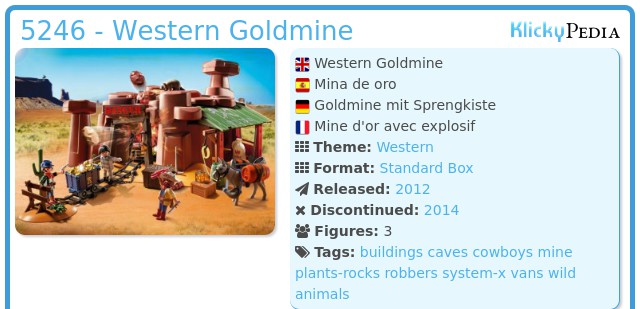 b5125 western gold mine-ground for fixing rail & target 5246 Playmobil 
