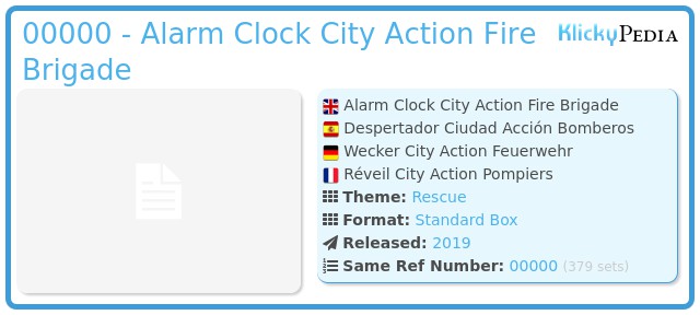 Playmobil 00000 - Alarm Clock City Action Fire Brigade