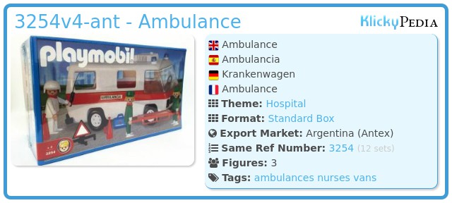 Playmobil 3254v4-ant - Ambulance
