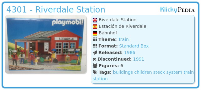 Playmobil 4301 - Riverdale Station