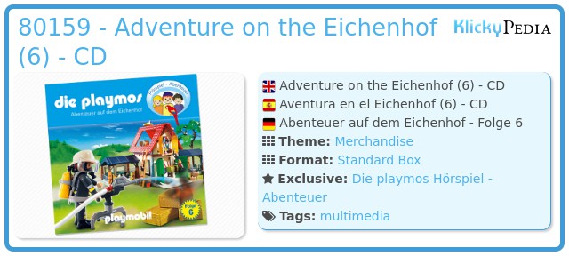 Playmobil 80159 - Adventure on the Eichenhof (6) - CD