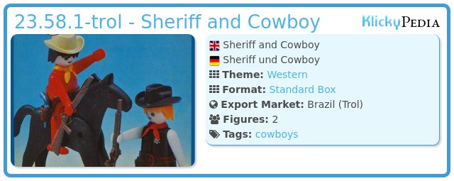 Playmobil 23.58.1-trol - Sheriff and Cowboy