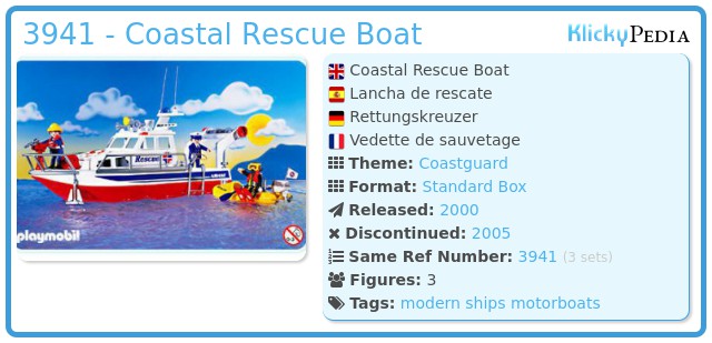 Playmobil 3941 - Coastal Rescue Boat