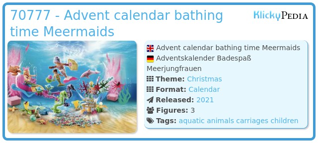 Playmobil 70777 - Advent calendar bathing time Meermaids