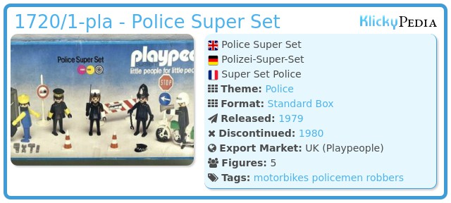 Playmobil 1720/1-pla - Police Super Set
