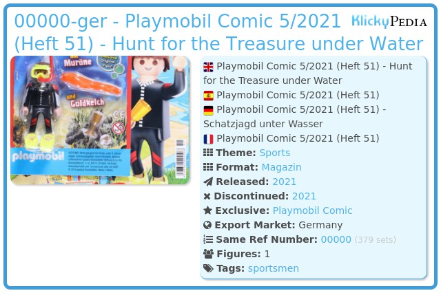 Playmobil 00000-ger - Playmobil Comic 5/2021 (Heft 51) - Hunt for the Treasure under Water