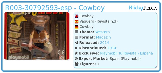 Playmobil R003-30792593-esp - Cowboy