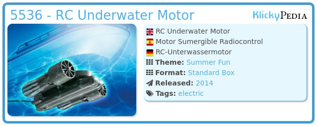 Playmobil 5536 Summer Fun RC Underwater Motor BRAND NEW FREE P&P 