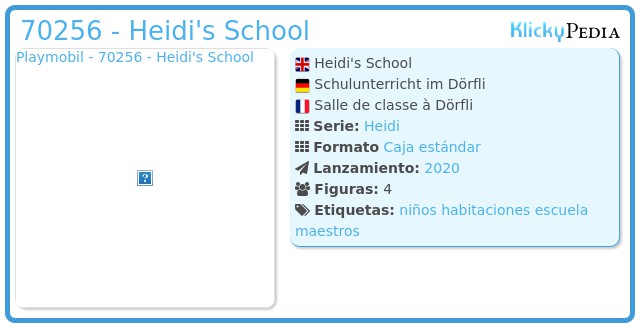 Playmobil 70256 - Heidi's School