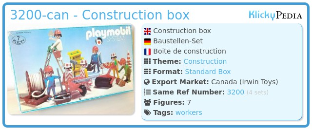 Playmobil 3200-can - Construction box