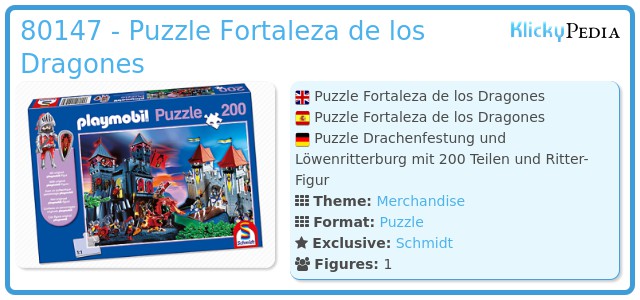 Playmobil 80147 - Puzzle Fortaleza de los Dragones