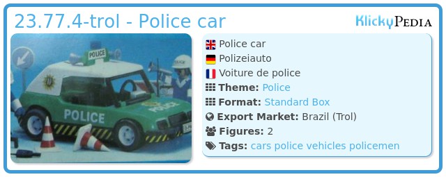 Playmobil 23.77.4-trol - Police car
