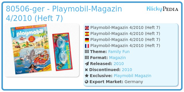 Playmobil 00000-ger - Playmobil-Magazin 4/2010 (Heft 7)