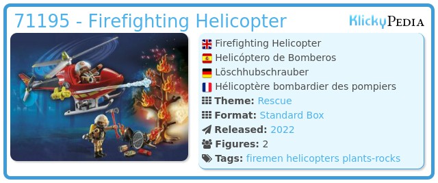 Playmobil 71195 - Firefighting Helicopter