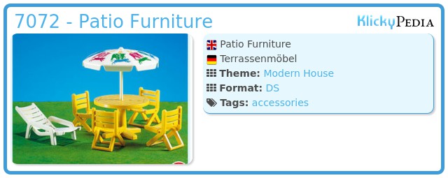 Playmobil 7072 - Patio Furniture