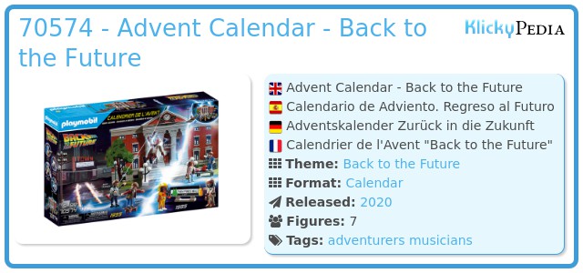 Playmobil 70574 - Advent Calendar - Back to the Future