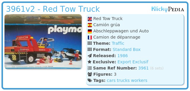 Playmobil 3961v1 - Red Tow Truck