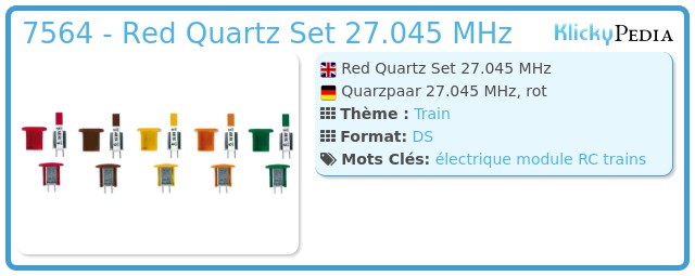Playmobil 7564 - Red Quartz Set 27.045 MHz