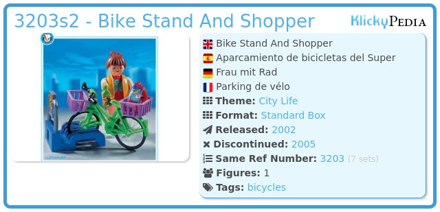 Playmobil 3203s2 - Bike Stand And Shopper
