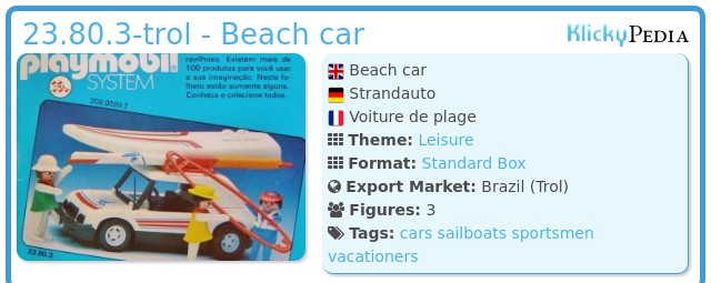Playmobil 23.80.3-trol - Beach car