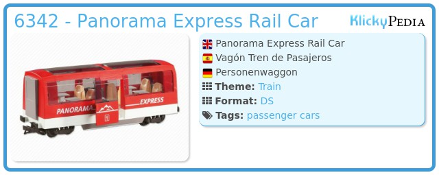 Playmobil 6342 - Panorama Express Rail Car