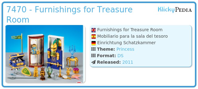 Playmobil 7470 - Furnishings for Treasure Room