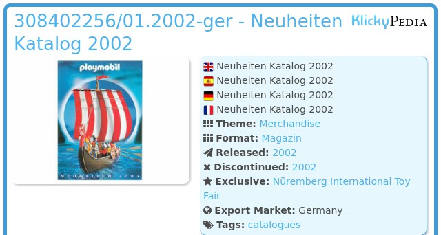 Playmobil 00000-ger - Neuheiten Katalog 2002