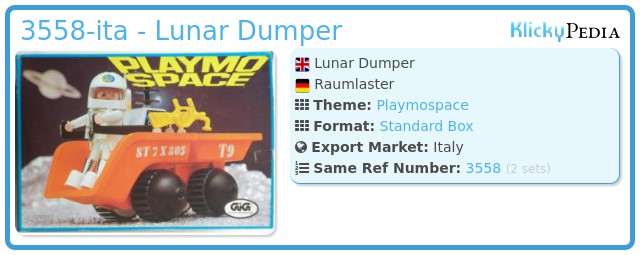 Playmobil 3558-ita - Lunar Dumper