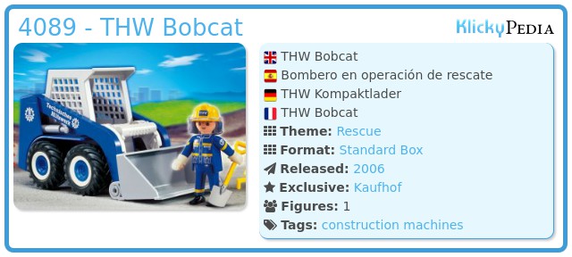 Playmobil 4089 - THW Bobcat