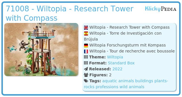 Playmobil 71008 - Wiltopia - Research Tower with Compass
