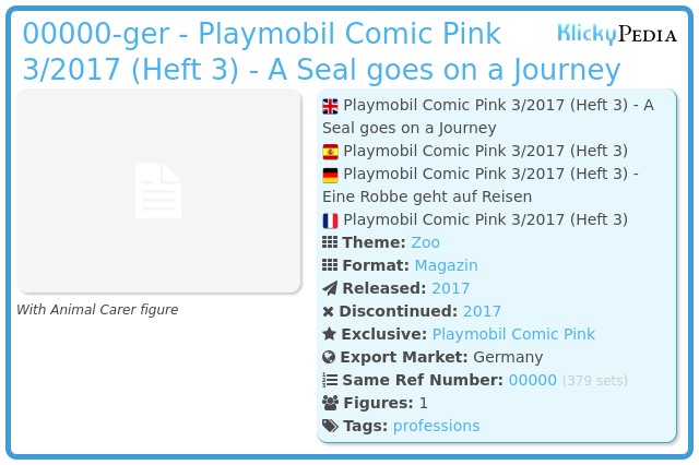Playmobil 00000-ger - Playmobil Comic Pink 3/2017 (Heft 3) - A Seal goes on a Journey