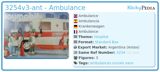 Playmobil 3254v3-ant - Ambulance
