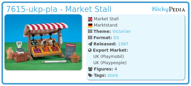 Playmobil 7615-ukp-pla - Market Stall