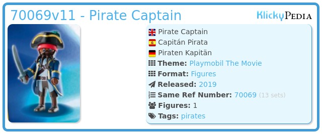 Playmobil 70069v11 - Pirate Captain