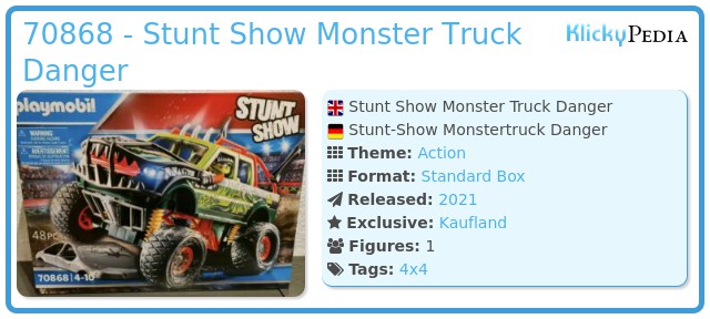 Playmobil 70868 - Stunt Show Monster Truck Danger