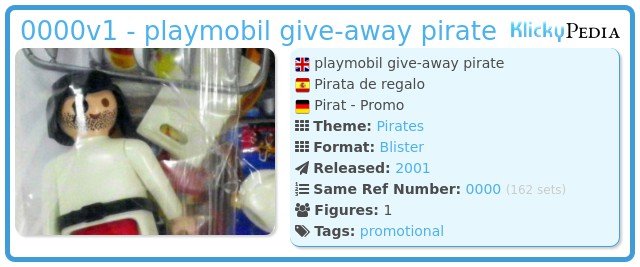 Playmobil 0000v1 - playmobil give-away pirate