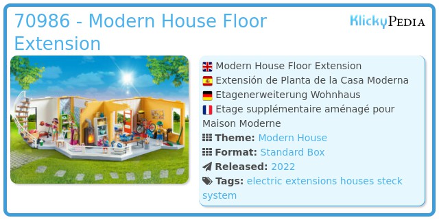 Playmobil 70986 - Modern House Floor Extension